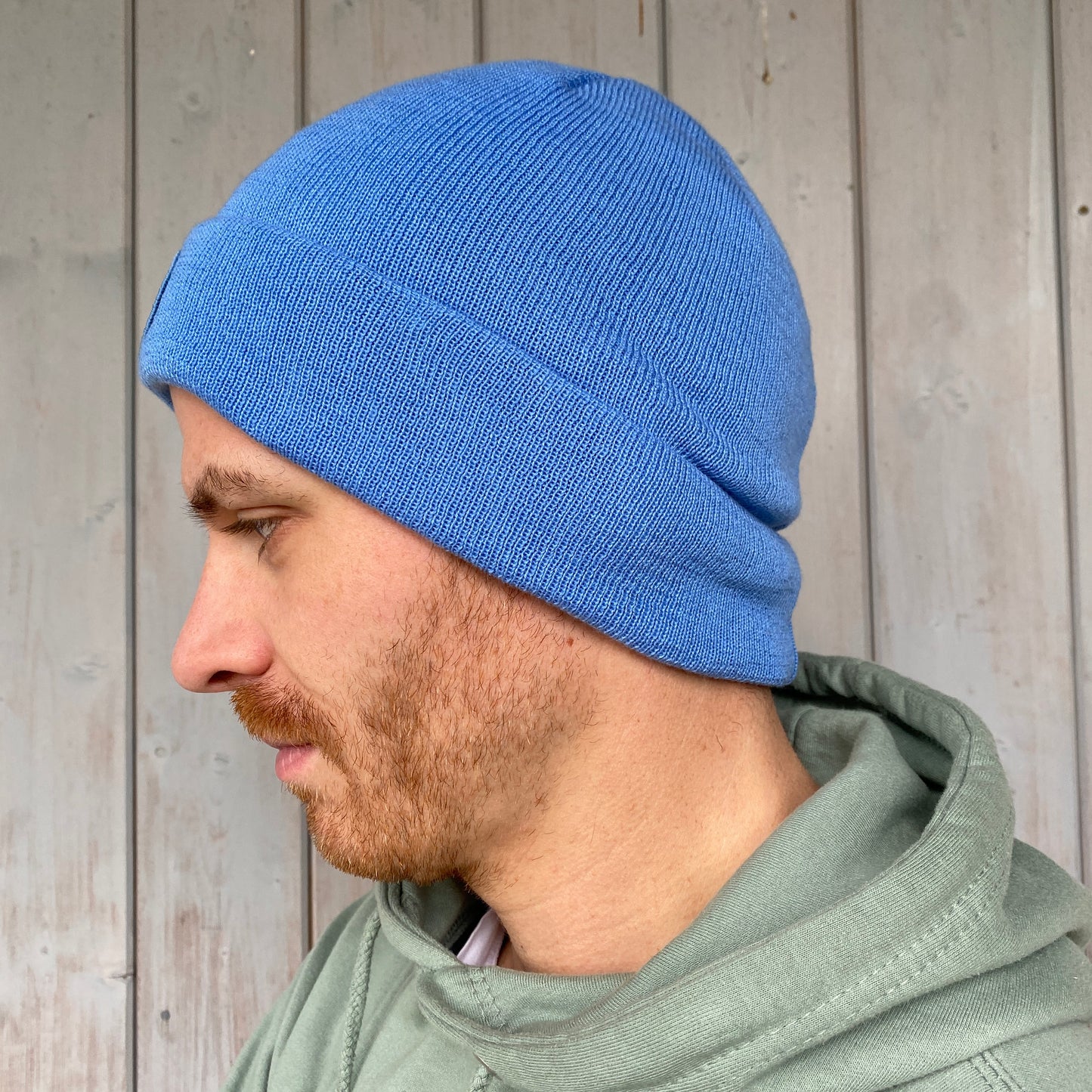 Bio-Strickmütze "Hellblau"