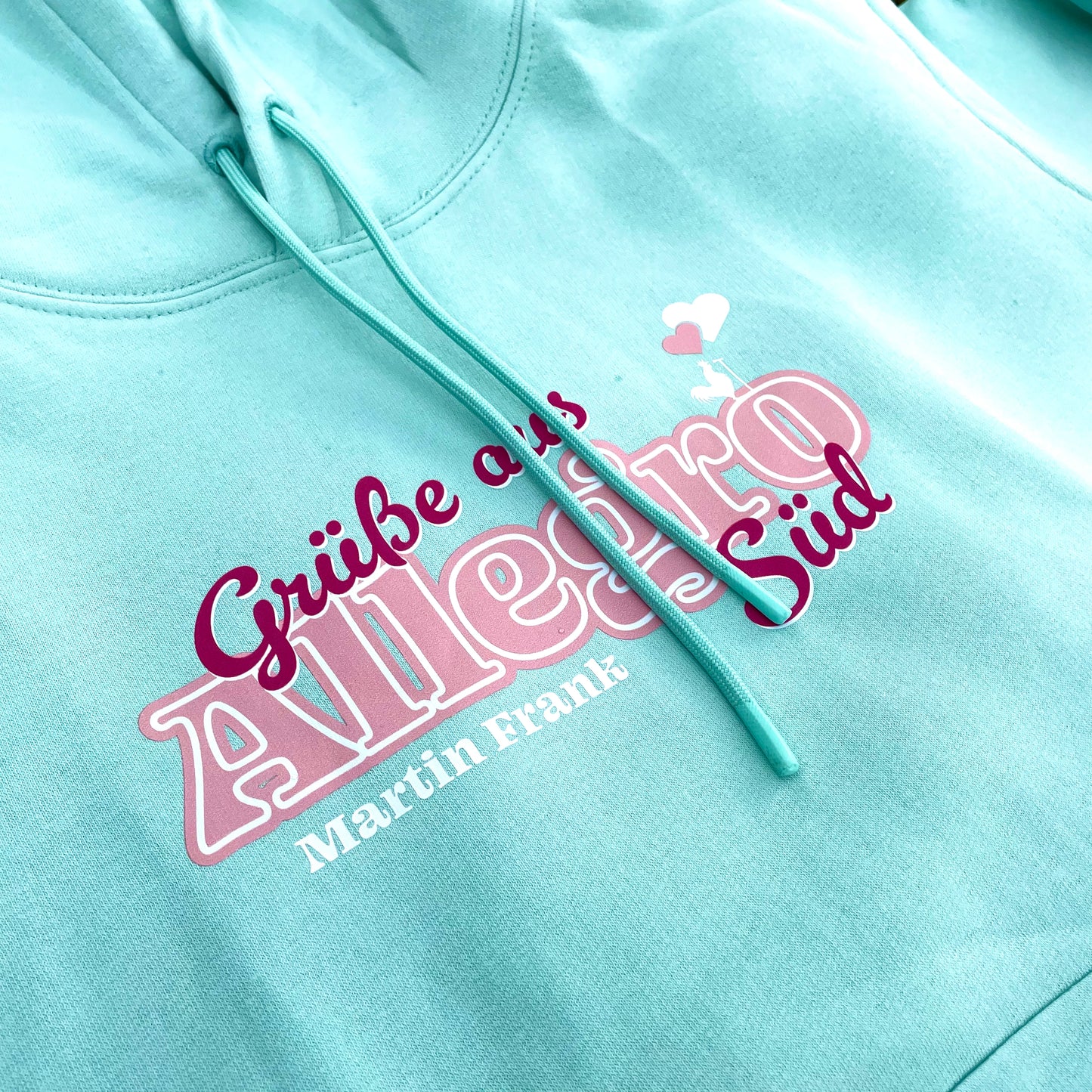 Bio-Baumwoll Damen Hoodie | Martin Frank „Grüße aus Allegro Süd“