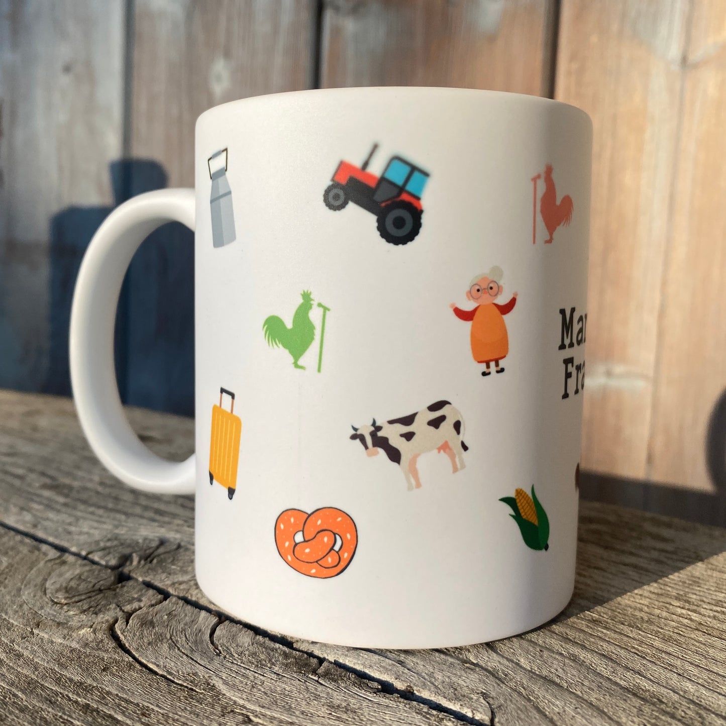 Keramiktasse "bunte Icons"