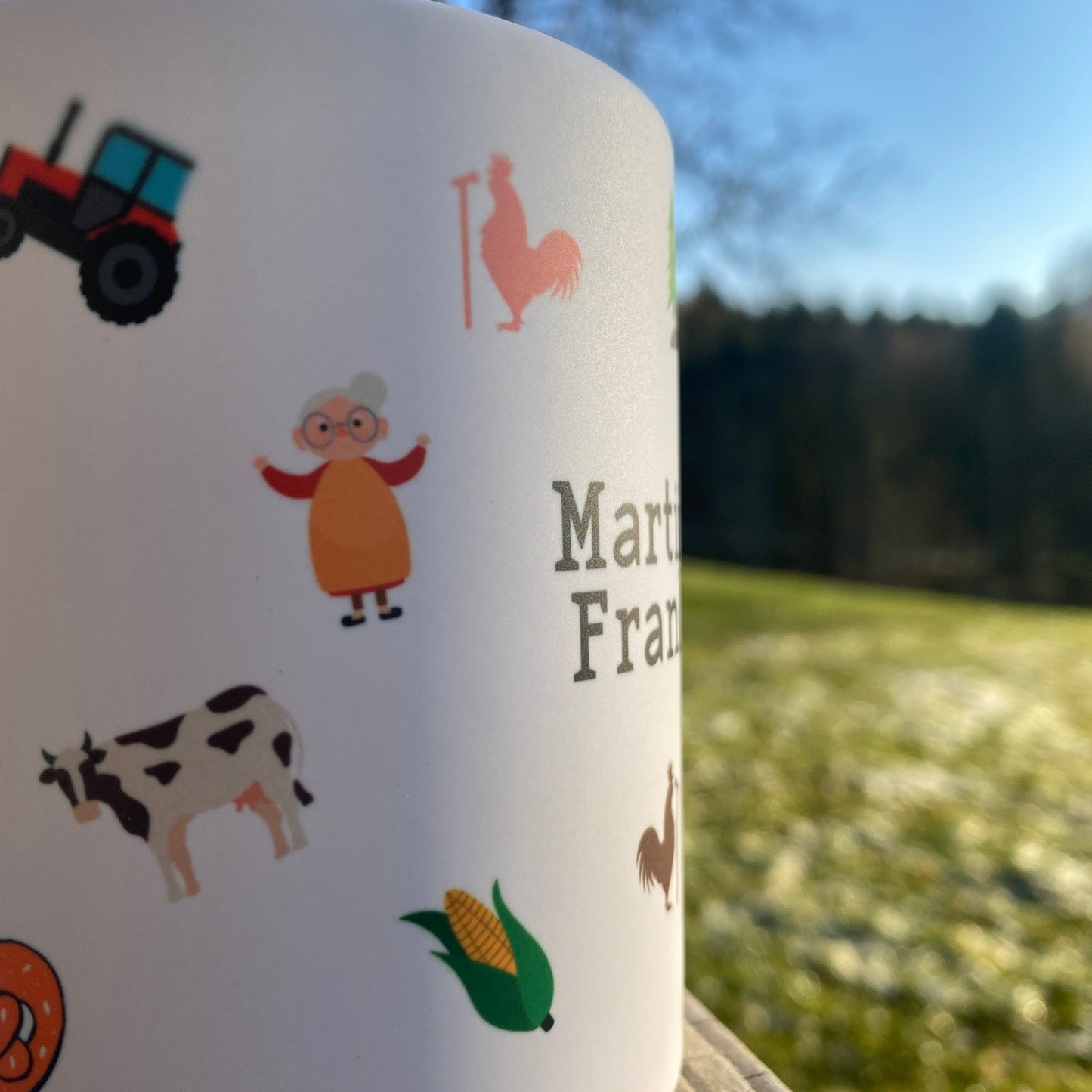 Keramiktasse "bunte Icons"